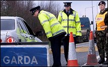 Gardaí at a checkpoint