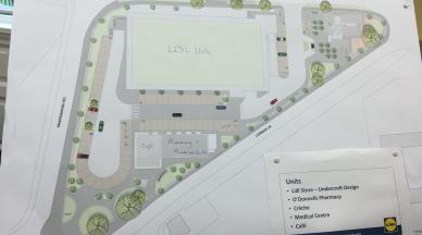 The proposed new buildings on the site of the existing Shankill Shopping Centre
